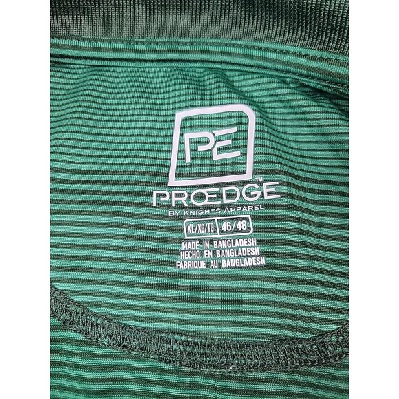 Michigan State Golf Polo Shirt Mens XL Green Embroidered Striped Pro EDGE - Picture 4 of 8